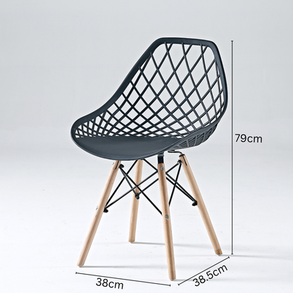 Scandinavian Style Accent Chair with Wooden Legs