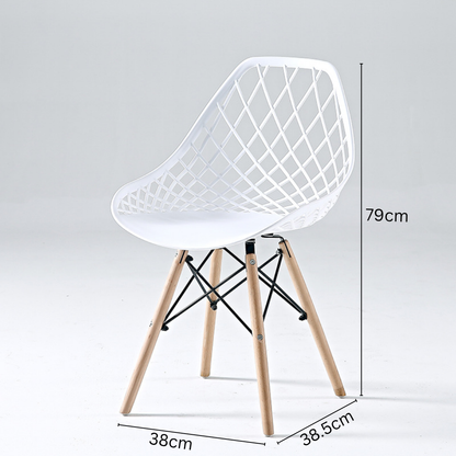 Scandinavian Style Accent Chair with Wooden Legs
