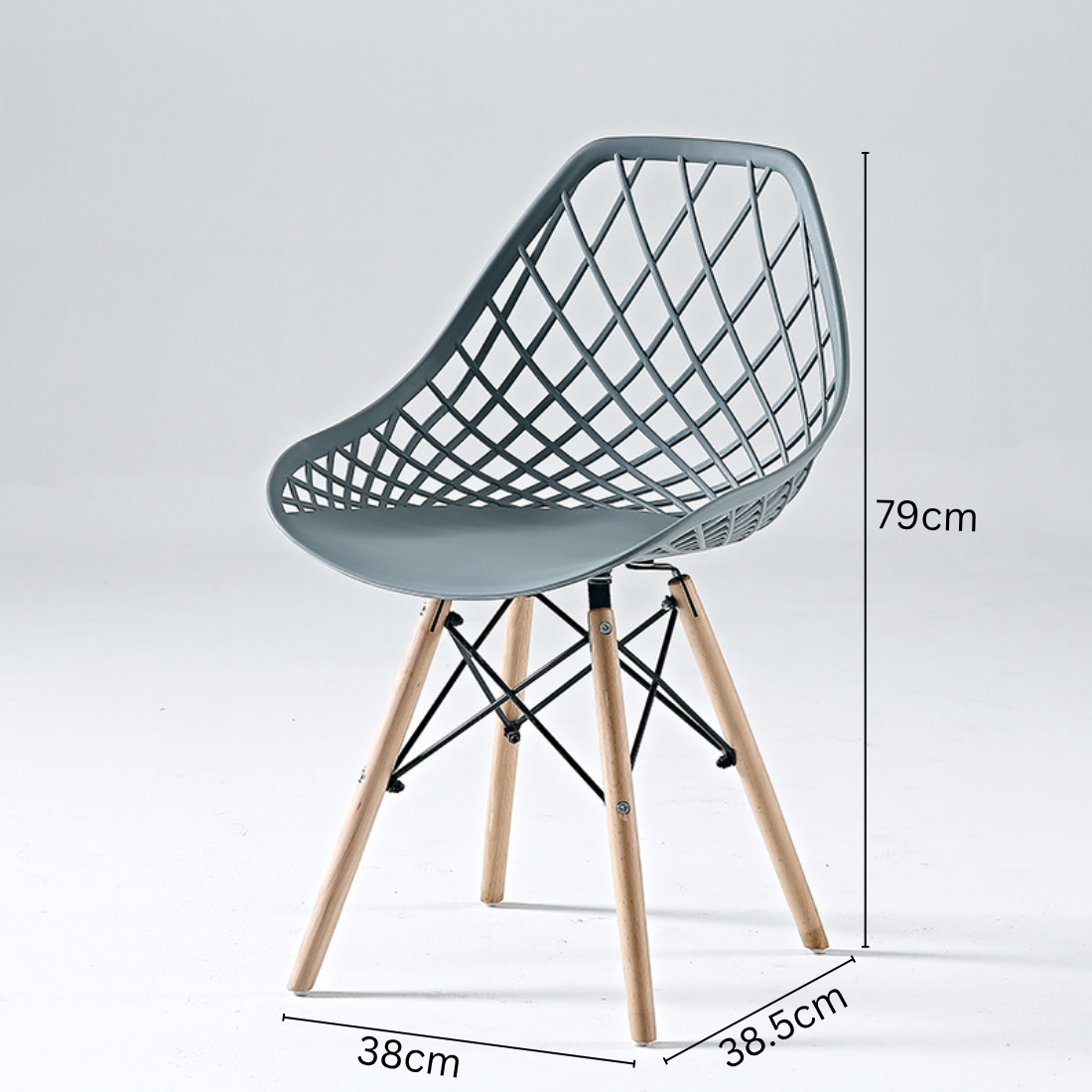 Scandinavian Style Accent Chair with Wooden Legs