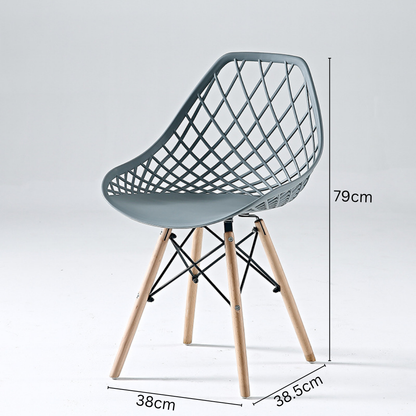 Scandinavian Style Accent Chair with Wooden Legs