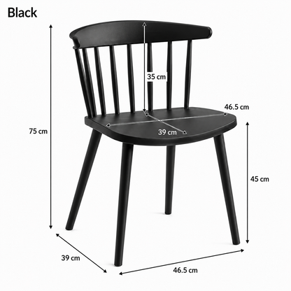 Lightweight Curved Back Dining Chair