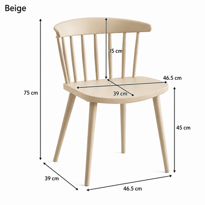 Lightweight Curved Back Dining Chair