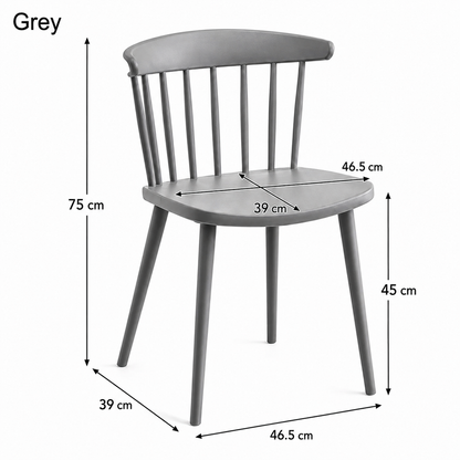 Lightweight Curved Back Dining Chair