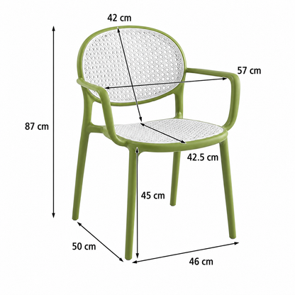 Premium Stackable Rattan Look Accent Chair