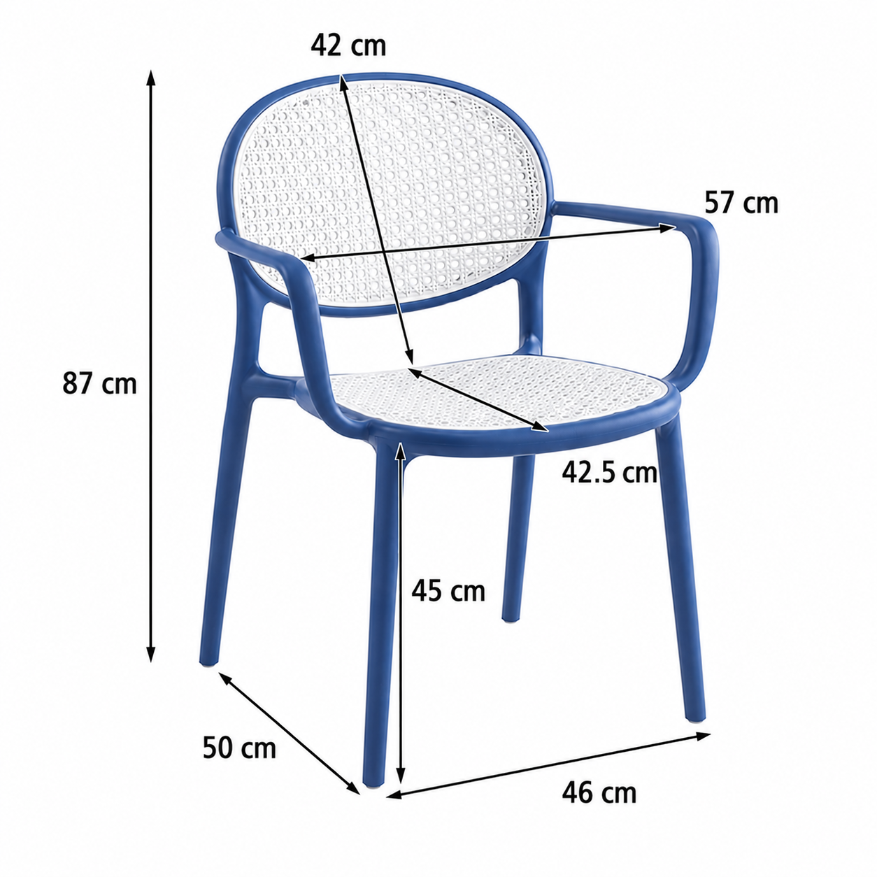 Premium Stackable Rattan Look Accent Chair