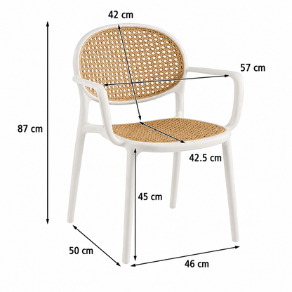 Premium Stackable Rattan Look Accent Chair
