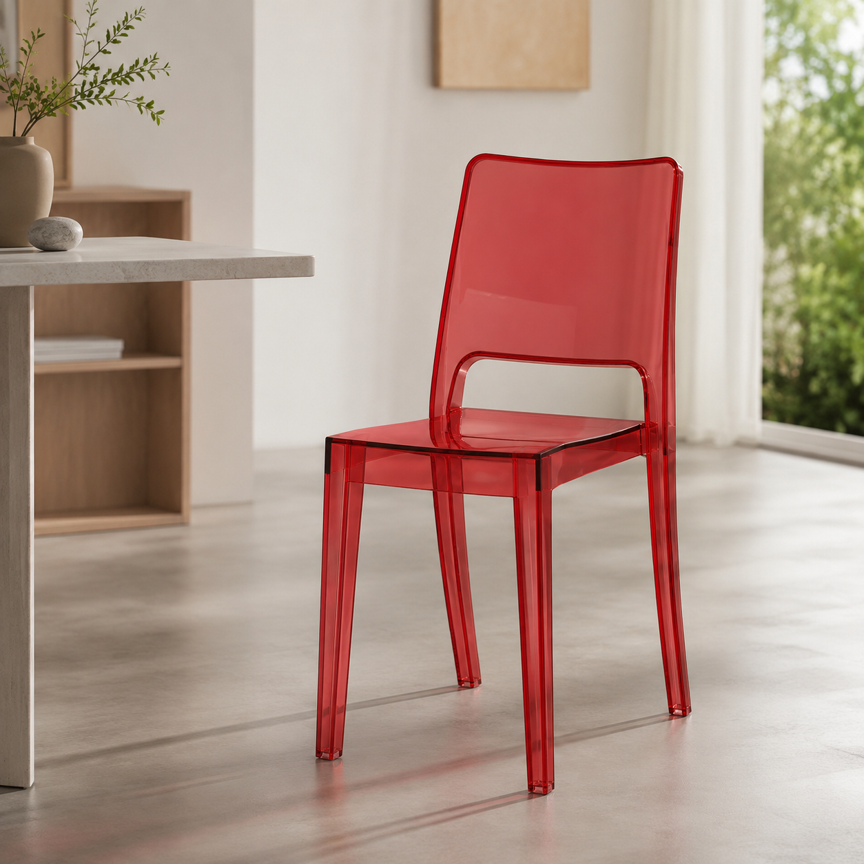 Modern Transparent Chair with Seamless Design