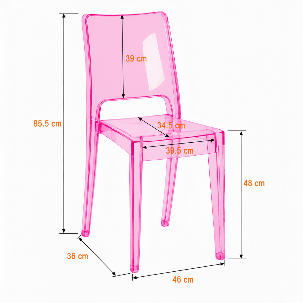 Modern Transparent Chair with Seamless Design