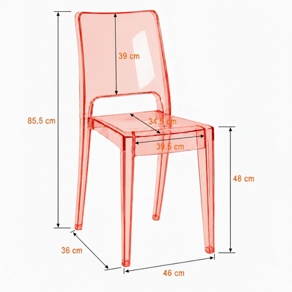Modern Transparent Chair with Seamless Design