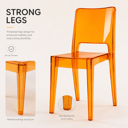 Modern Transparent Chair with Seamless Design