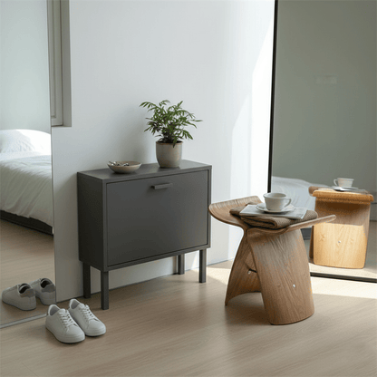 Solid Wood Butterfly-Designed Stool