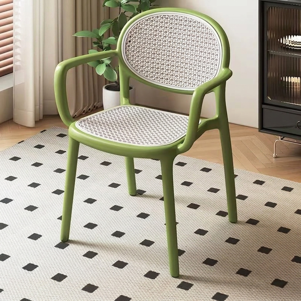 Premium Stackable Rattan Look Accent Chair