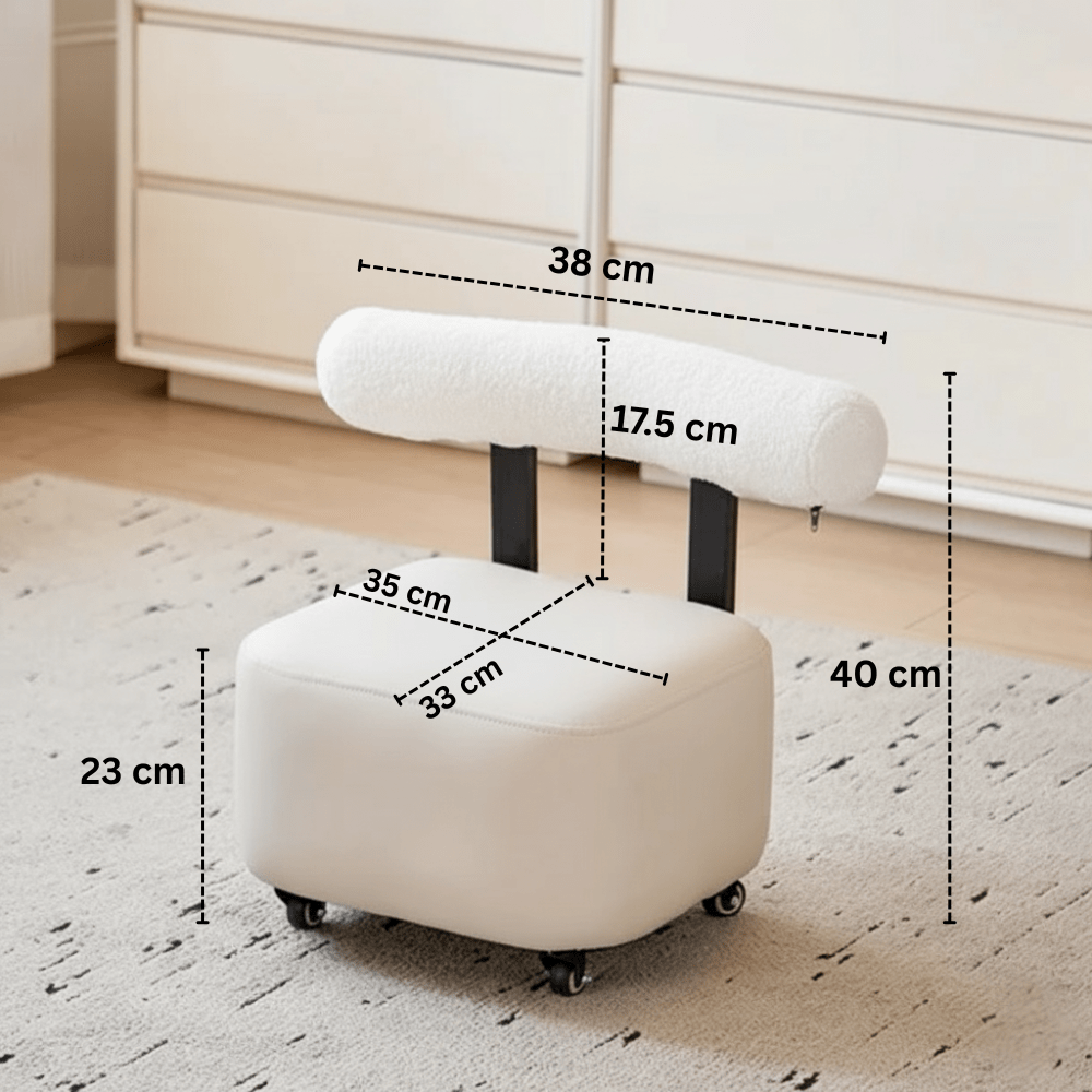 Multipurpose Movable Stool with Wheels