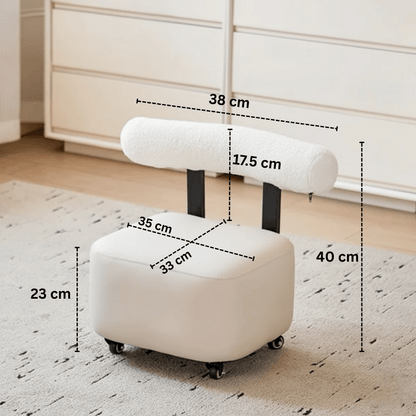 Multipurpose Movable Stool with Wheels