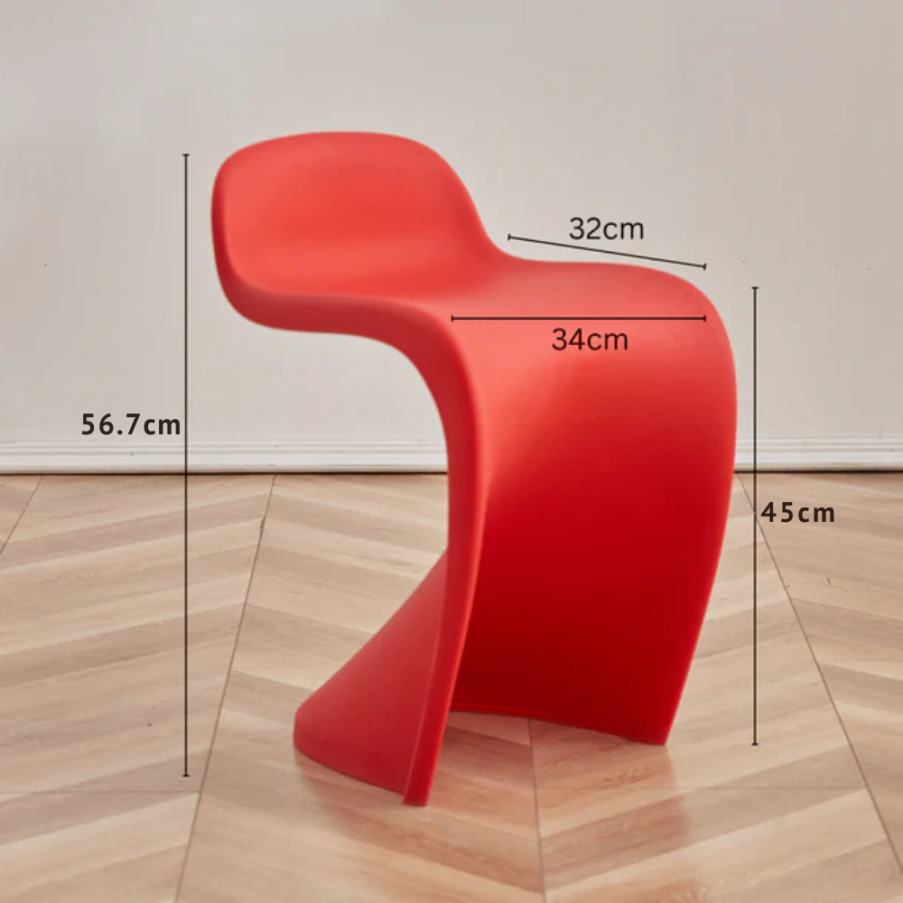 Lightweight Stackable Plastic Chair with Backrest