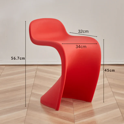 Lightweight Stackable Plastic Chair with Backrest