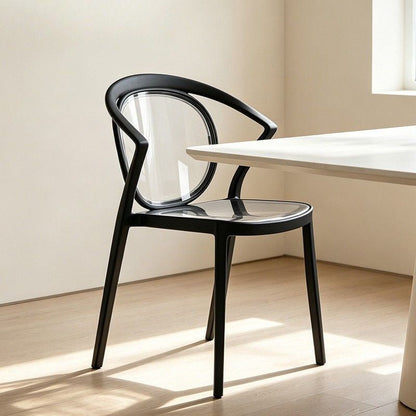 Stylish Multipurpose Chair with Clear Transparent Backrest