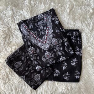 Budget Friendly A-Line Kurti afghnai Pant Dupatta Set