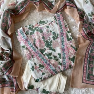 Premium Cotton Kurti Pant Dupatta Set