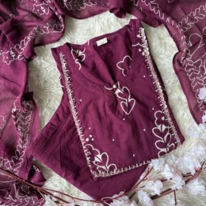 Premium Cotton Kurti Pant Dupatta Set