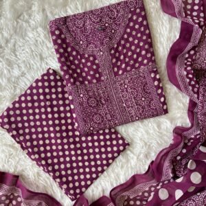Premium Cotton Kurti Pant Dupatta Set