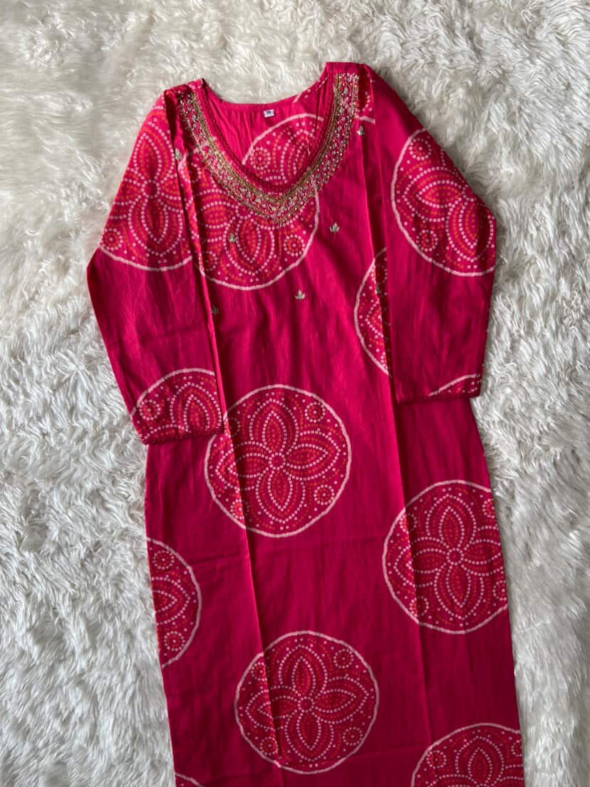 Premium Cotton Kurti Pant Dupatta Set - Image 5