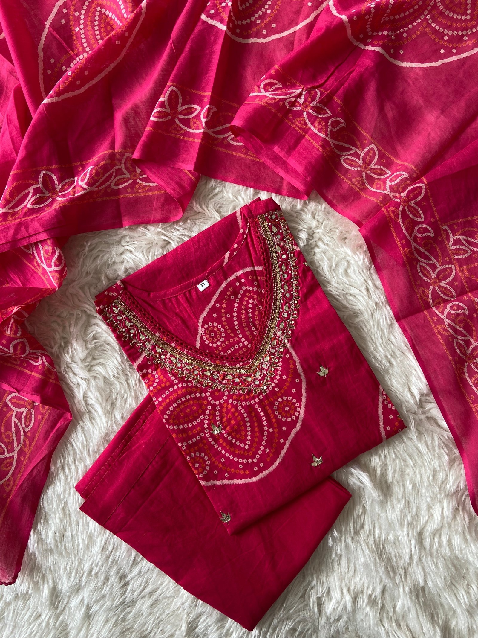 Premium Cotton Kurti Pant Dupatta Set - Image 8