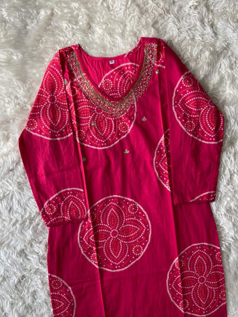 Premium Cotton Kurti Pant Dupatta Set - Image 6
