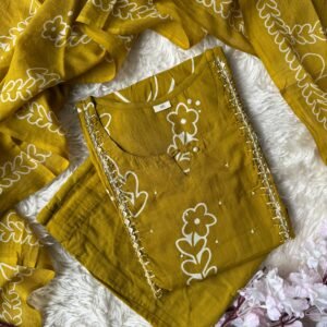 Premium Cotton Kurti Pant Dupatta Set