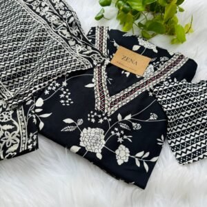Aarvi – Pure Cotton Hand-Detailed Kurti Set